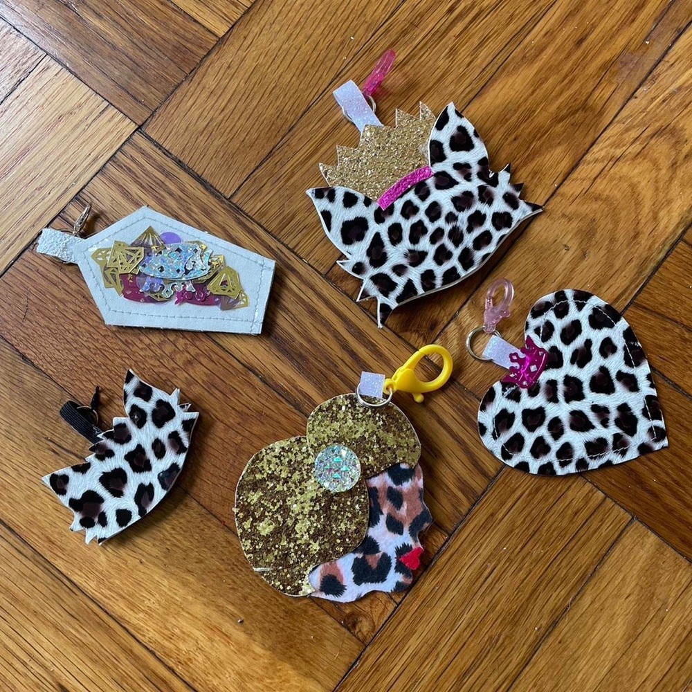 Cheetah Print Keychain Set